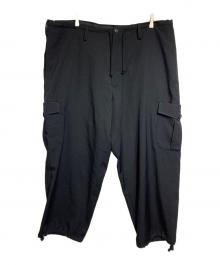 Y's for men（ワイズフォーメン）の古着「GABARDINE STRING PANTS WITH SIDE OUT POCKET　（ギャバジンストロングパンツ）」｜ブラック