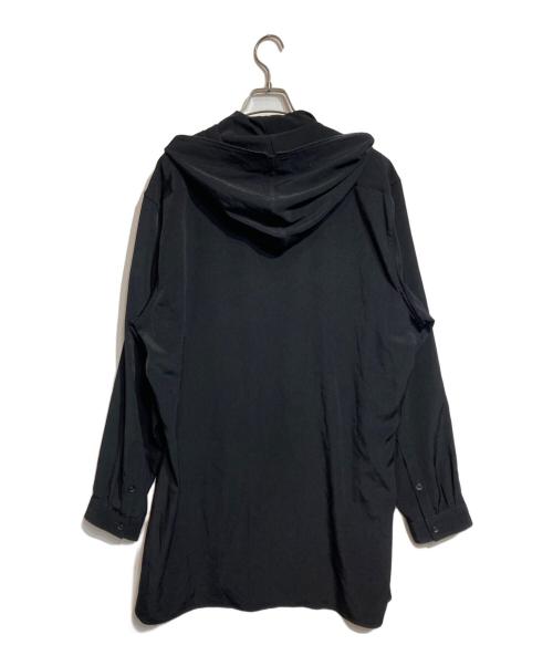YOHJI YAMAMOTO（ヨウジヤマモト）YOHJI YAMAMOTO (ヨウジヤマモト) ZIP OPEN HOODIE BLOUSE(ジップフーディーブラウス) ブラック サイズ:3の古着・服飾アイテム