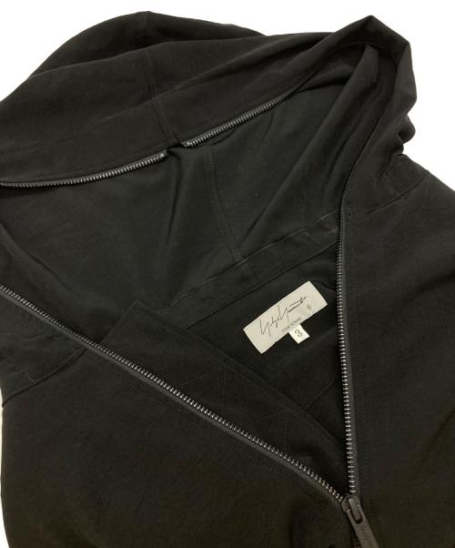 YOHJI YAMAMOTO（ヨウジヤマモト）YOHJI YAMAMOTO (ヨウジヤマモト) ZIP OPEN HOODIE BLOUSE(ジップフーディーブラウス) ブラック サイズ:3の古着・服飾アイテム