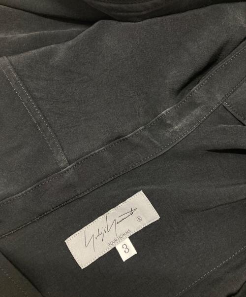 YOHJI YAMAMOTO（ヨウジヤマモト）YOHJI YAMAMOTO (ヨウジヤマモト) ZIP OPEN HOODIE BLOUSE(ジップフーディーブラウス) ブラック サイズ:3の古着・服飾アイテム