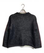 beautiful peopleビューティフルピープル）の古着「side c wooled mohair knitted pullover/サイドCウールオーバードモヘアニッテッドプル」｜ブラック