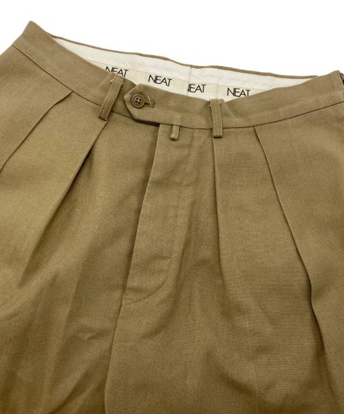 NEAT（ニート）NEAT (ニート) コットンポリ2タックパンツ ブラウン サイズ:46の古着・服飾アイテム
