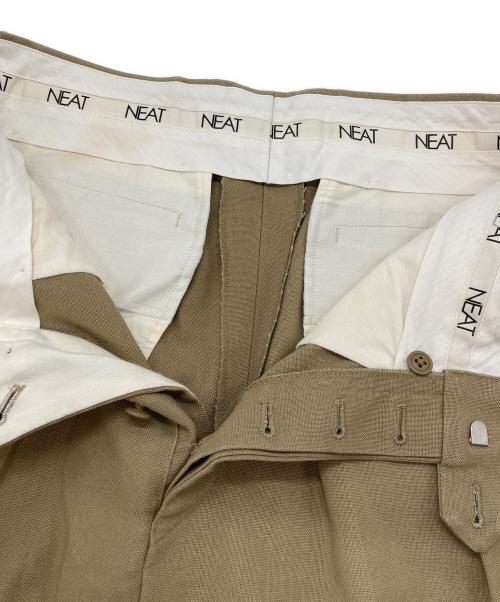 NEAT（ニート）NEAT (ニート) コットンポリ2タックパンツ ブラウン サイズ:46の古着・服飾アイテム