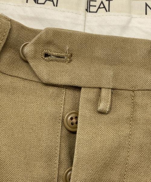 NEAT（ニート）NEAT (ニート) コットンポリ2タックパンツ ブラウン サイズ:46の古着・服飾アイテム