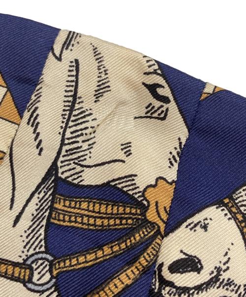 GUCCI（グッチ）GUCCI (グッチ) ホース柄プリーツスカート/馬柄/ロングスカート ネイビー サイズ:38の古着・服飾アイテム