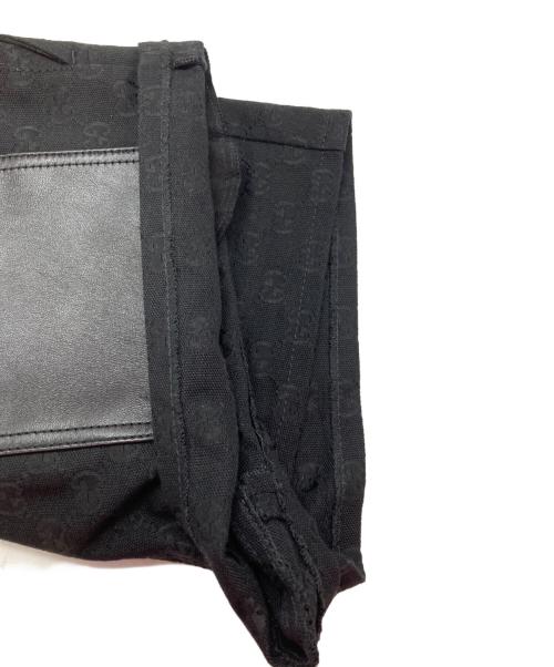 GUCCI（グッチ）GUCCI (グッチ) GGキャンバスレザー切替ショートパンツ ブラック サイズ:38の古着・服飾アイテム