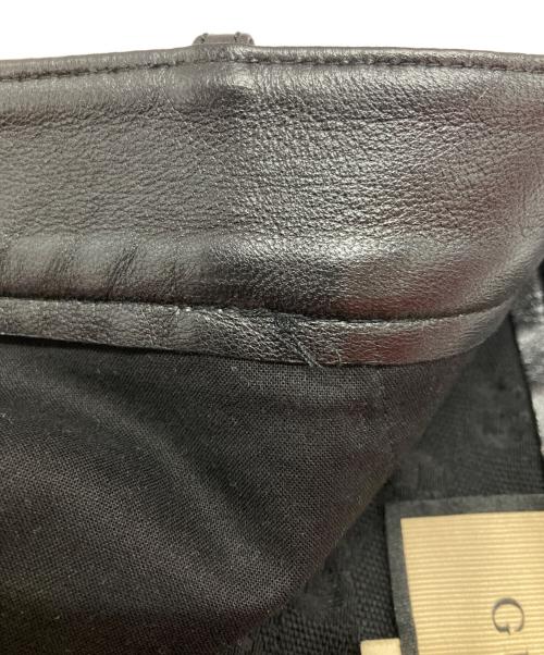GUCCI（グッチ）GUCCI (グッチ) GGキャンバスレザー切替ショートパンツ ブラック サイズ:38の古着・服飾アイテム