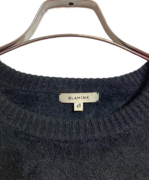 BLAMINK（ブラミンク）BLAMINK (ブラミンク) カシミヤシャギーニット ブラック サイズ:48の古着・服飾アイテム