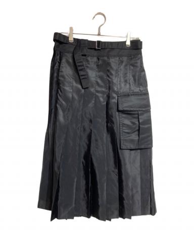 中古・古着通販】sacai (サカイ) Nylon Twill Skirt ブラック サイズ:1