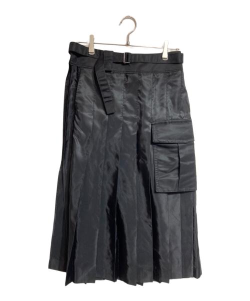 sacai（サカイ）sacai (サカイ) Nylon Twill Skirt ブラック サイズ:1の古着・服飾アイテム