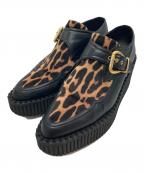 STELLA McCARTNEYステラマッカートニー）の古着「レオパードチャンキーキーソールシューズ」｜ブラック×ブラウン