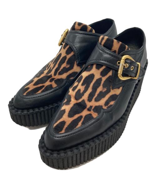 STELLA McCARTNEY（ステラマッカートニー）STELLA McCARTNEY (ステラマッカートニー) レオパードチャンキーキーソールシューズ ブラック×ブラウン サイズ:37の古着・服飾アイテム