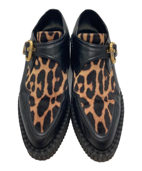 STELLA McCARTNEY（ステラマッカートニー）STELLA McCARTNEY (ステラマッカートニー) レオパードチャンキーキーソールシューズ ブラック×ブラウン サイズ:37の古着・服飾アイテム