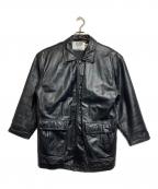 Schottショット）の古着「740N LEATHER PEA JACKET/レザーピージャケット」｜ブラック