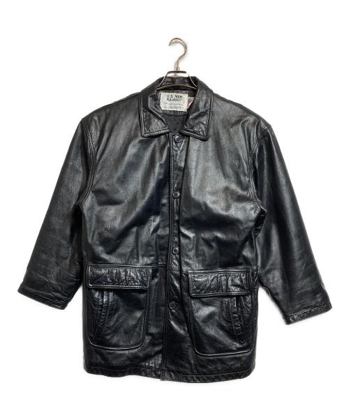 Schott（ショット）Schott (ショット) 740N LEATHER PEA JACKET/レザーピージャケット ブラック サイズ:40の古着・服飾アイテム