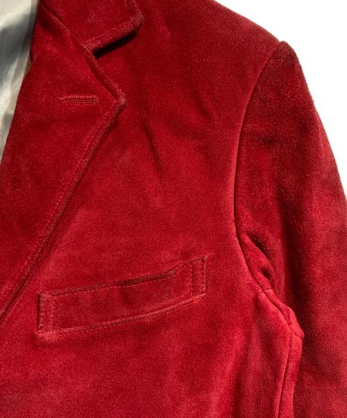 Y's for men（ワイズフォーメン）Y's for men (ワイズフォーメン) スウェードレザージャケット レッド サイズ:2の古着・服飾アイテム
