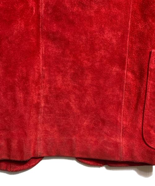 Y's for men（ワイズフォーメン）Y's for men (ワイズフォーメン) スウェードレザージャケット レッド サイズ:2の古着・服飾アイテム