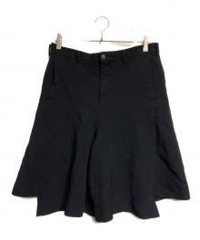 COMME des GARCONS HOMME PLUS（コムデギャルソンオムプリュス）の古着「ポリエステル縮絨螺旋ハーフパンツ」｜ブラック