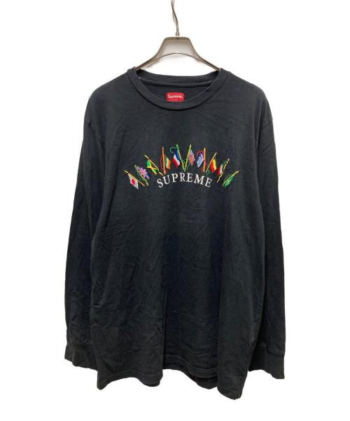 SUPREME（シュプリーム）SUPREME (シュプリーム) 19AW Flags L/S Top Tee ブラック サイズ:XLの古着・服飾アイテム