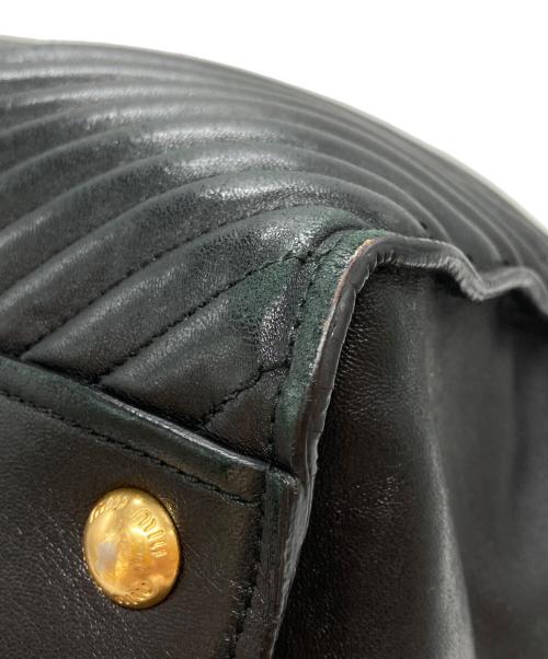 MIU MIU（ミュウミュウ）MIU MIU (ミュウミュウ) ナッパバイカー2WAYバッグ ブラックの古着・服飾アイテム