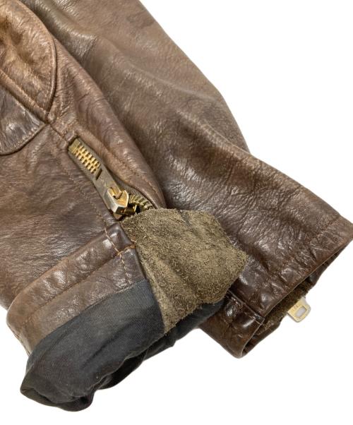 RRL（ダブルアールエル）RRL (ダブルアールエル) FISHER LEATHER JACKET/フィッシャーレザージャケット ブラウン サイズ:XSの古着・服飾アイテム