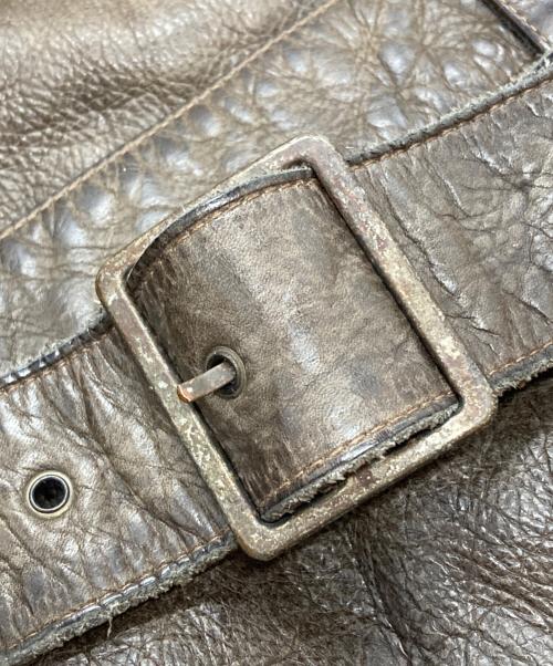 RRL（ダブルアールエル）RRL (ダブルアールエル) FISHER LEATHER JACKET/フィッシャーレザージャケット ブラウン サイズ:XSの古着・服飾アイテム