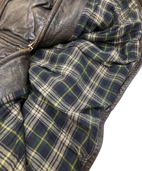 RRL（ダブルアールエル）RRL (ダブルアールエル) FISHER LEATHER JACKET/フィッシャーレザージャケット ブラウン サイズ:XSの古着・服飾アイテム