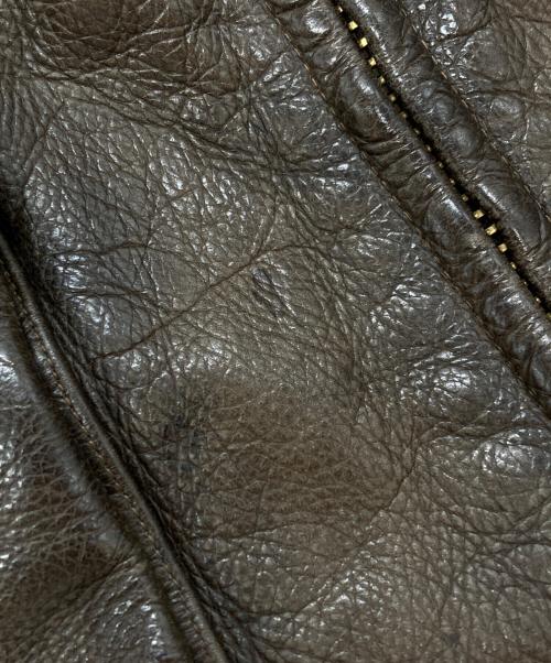 RRL（ダブルアールエル）RRL (ダブルアールエル) FISHER LEATHER JACKET/フィッシャーレザージャケット ブラウン サイズ:XSの古着・服飾アイテム