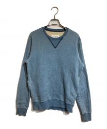 Maison Margiela（メゾンマルジェラ）の古着「エルボーパッチデニムスウェット」｜ブルー