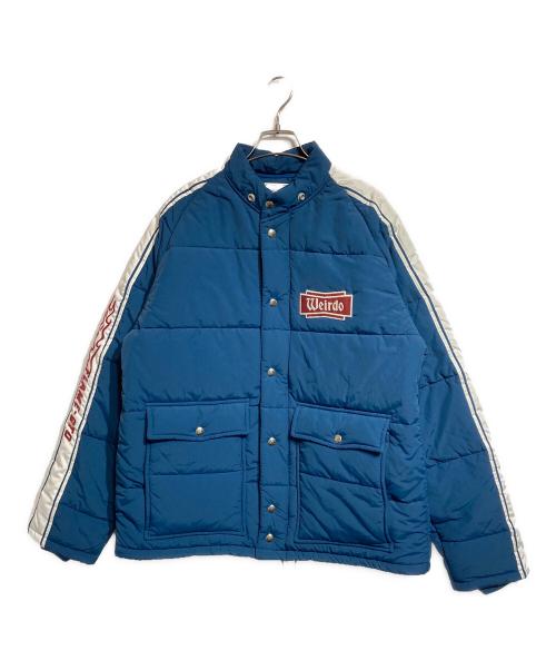 WEIRDO（ウィアード）WEIRDO (ウィアード) Racing Jacket”FLAME” ブルー サイズ:Mの古着・服飾アイテム