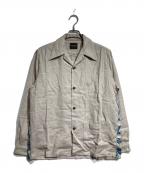 GLAD HANDグラッドハンド）の古着「Tropical L/S Back Panel Shirts/トロピカル・ロングスリーブ・バックパネル・シャツ」｜ベージュ