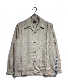 GLAD HAND（グラッドハンド）の古着「Tropical L/S Back Panel Shirts/トロピカル・ロングスリーブ・バックパネル・シャツ」｜ベージュ