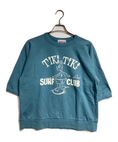 WEIRDO（ウィアード）WEIRDO (ウィアード) TIKITIKI SURF CLUB - S/S SWEAT/ティキティキ サーフクラブ - ショートスリーブ グリーン サイズ:Sの古着・服飾アイテム
