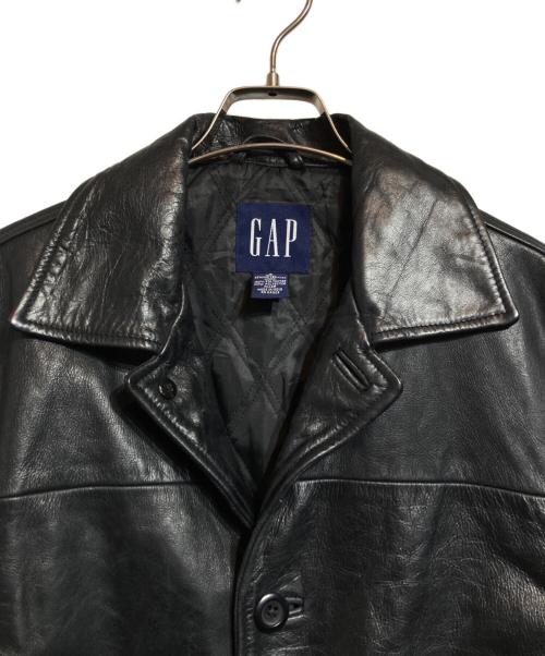 GAP（ギャップ）GAP (ギャップ) レザーカーコート ブラック サイズ:Sの古着・服飾アイテム
