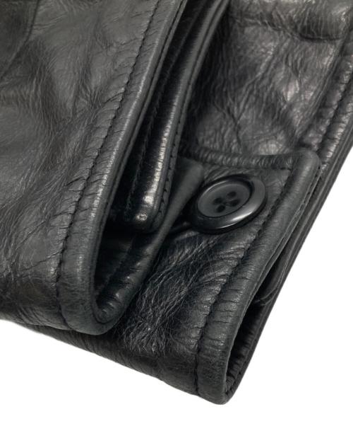 GAP（ギャップ）GAP (ギャップ) レザーカーコート ブラック サイズ:Sの古着・服飾アイテム