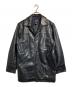 GAP（ギャップ）の古着「レザーカーコート」｜ブラック