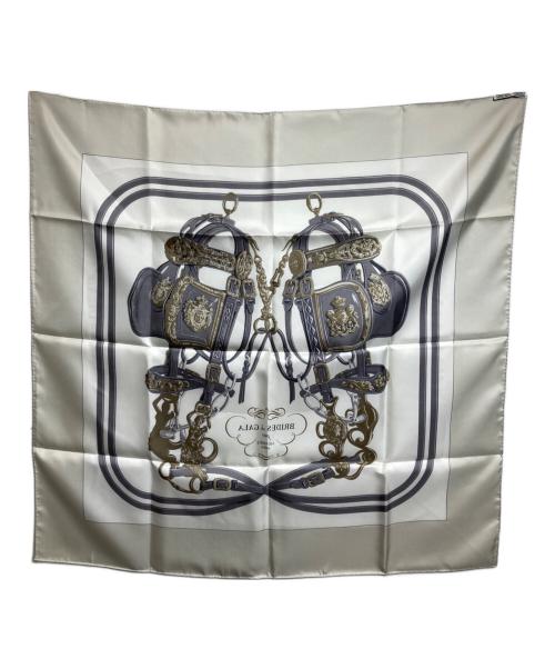 HERMES（エルメス）HERMES (エルメス) シルクスカーフ/ブリッド・ド・ガラ グレーの古着・服飾アイテム