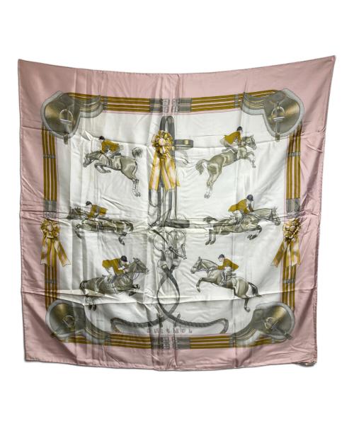 HERMES（エルメス）HERMES (エルメス) シルクスカーフ/ジャンピングルドゥ ピンクの古着・服飾アイテム