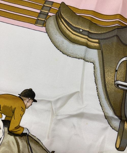 HERMES（エルメス）HERMES (エルメス) シルクスカーフ/ジャンピングルドゥ ピンクの古着・服飾アイテム