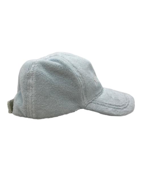 MIU MIU（ミュウミュウ）MIU MIU (ミュウミュウ) ロゴパイルベースボールキャップ ブルー サイズ:Sの古着・服飾アイテム