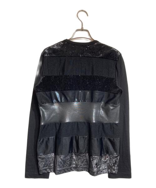 COMME des GARCONS（コムデギャルソン）COMME des GARCONS (コムデギャルソン) 異素材切替L/S Tee ブラック サイズ:Mの古着・服飾アイテム