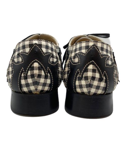 COMME des GARCONS（コムデギャルソン）COMME des GARCONS (コムデギャルソン) チェックウエスタンシューズ ブラック サイズ:24の古着・服飾アイテム