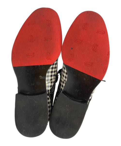 COMME des GARCONS（コムデギャルソン）COMME des GARCONS (コムデギャルソン) チェックウエスタンシューズ ブラック サイズ:24の古着・服飾アイテム