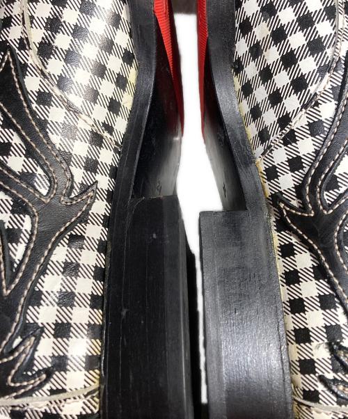 COMME des GARCONS（コムデギャルソン）COMME des GARCONS (コムデギャルソン) チェックウエスタンシューズ ブラック サイズ:24の古着・服飾アイテム