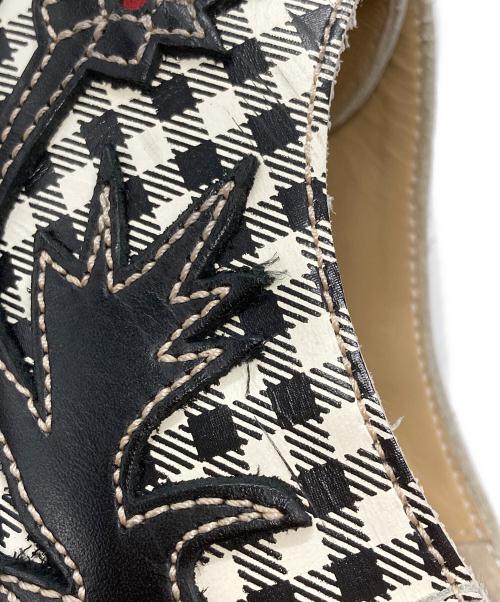 COMME des GARCONS（コムデギャルソン）COMME des GARCONS (コムデギャルソン) チェックウエスタンシューズ ブラック サイズ:24の古着・服飾アイテム