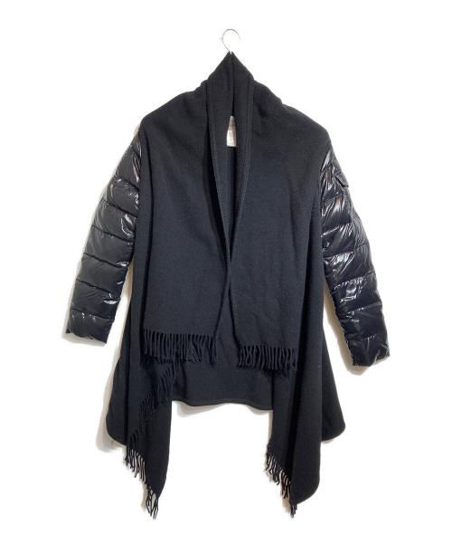 MONCLER（モンクレール）MONCLER (モンクレール) ポンチョコート/マンテラ/フリンジショールコート ブラック サイズ:Freeの古着・服飾アイテム