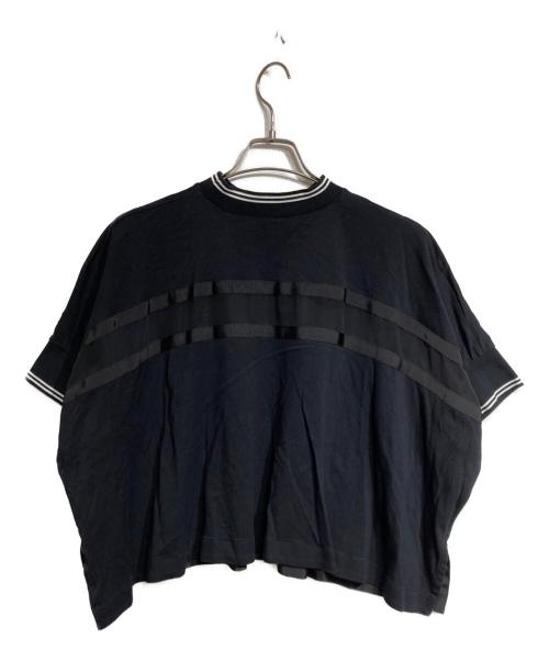 sacai（サカイ）sacai (サカイ) コットンジャージープルオーバー/Cotton Jersey Pullover ブラック サイズ:1の古着・服飾アイテム