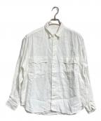 Porter Classicポータークラシック）の古着「roll up linen shirt / ロールアップリネンシャツ」｜ホワイト