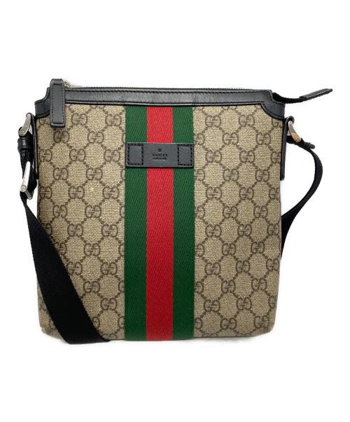 GUCCI（グッチ）GUCCI (グッチ) GGキャンバスシェリーラインショルダーバッグ ベージュの古着・服飾アイテム