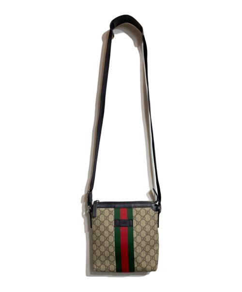 GUCCI（グッチ）GUCCI (グッチ) GGキャンバスシェリーラインショルダーバッグ ベージュの古着・服飾アイテム
